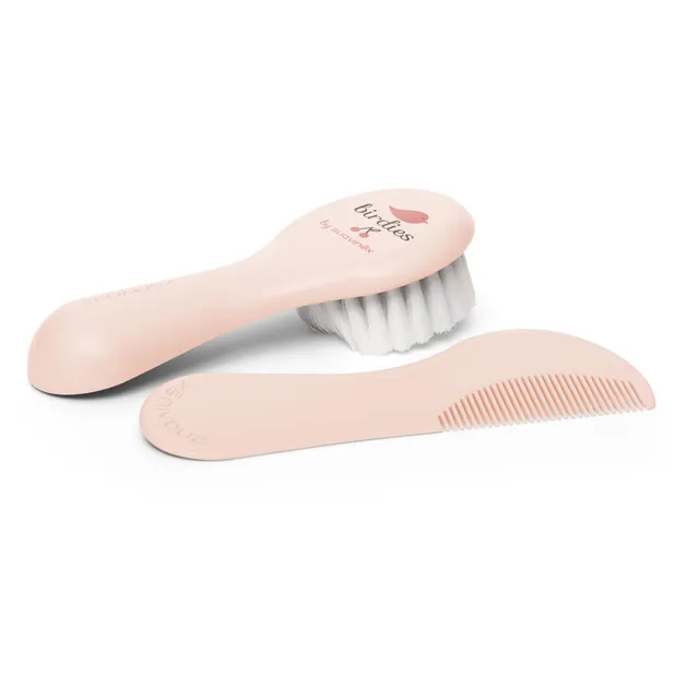 suavinex-set-cepillo-y-peine-para-beb-rosa-fibras-suaves-sin-tirones-peine-de-ca image 1