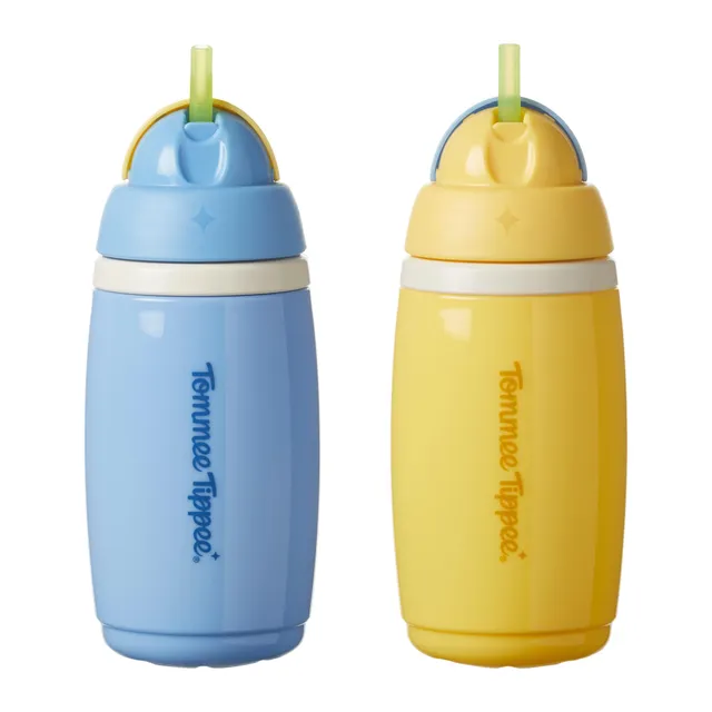 tommee-tippee-botella-isot-rmica-con-pajita-266-ml-pack-de-2-antiderrames-aislam image 1