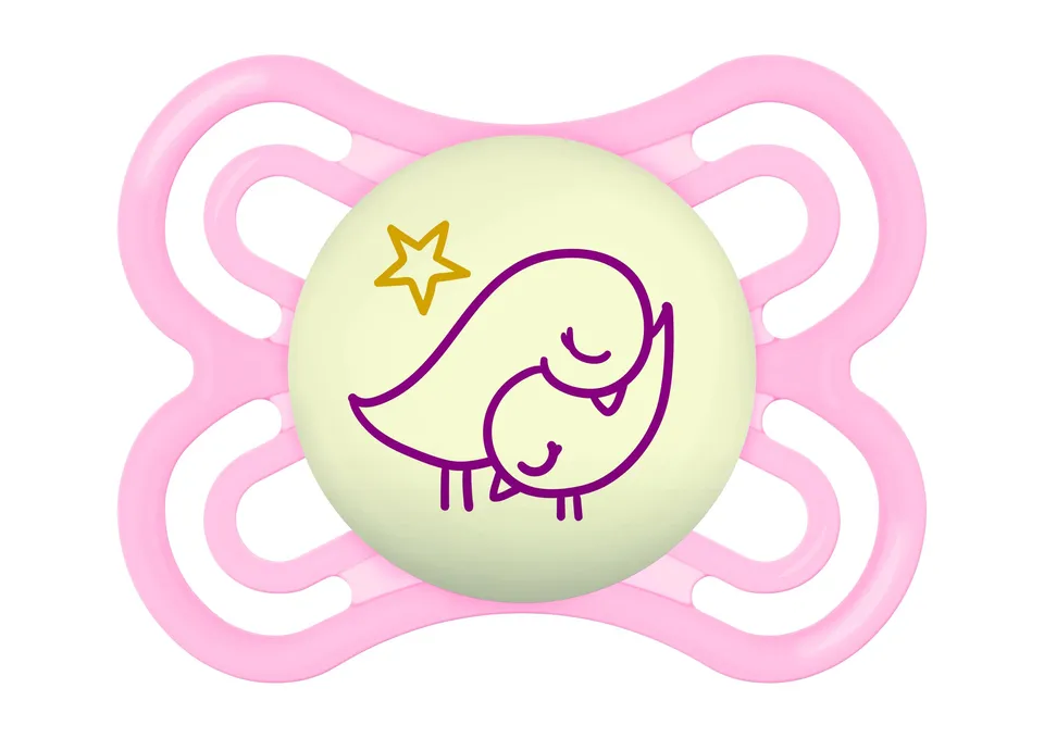 mam-chupete-perfect-2-6-meses-rosa-brillante-1-ud-brilla-en-la-oscuridad-tetina- image 1