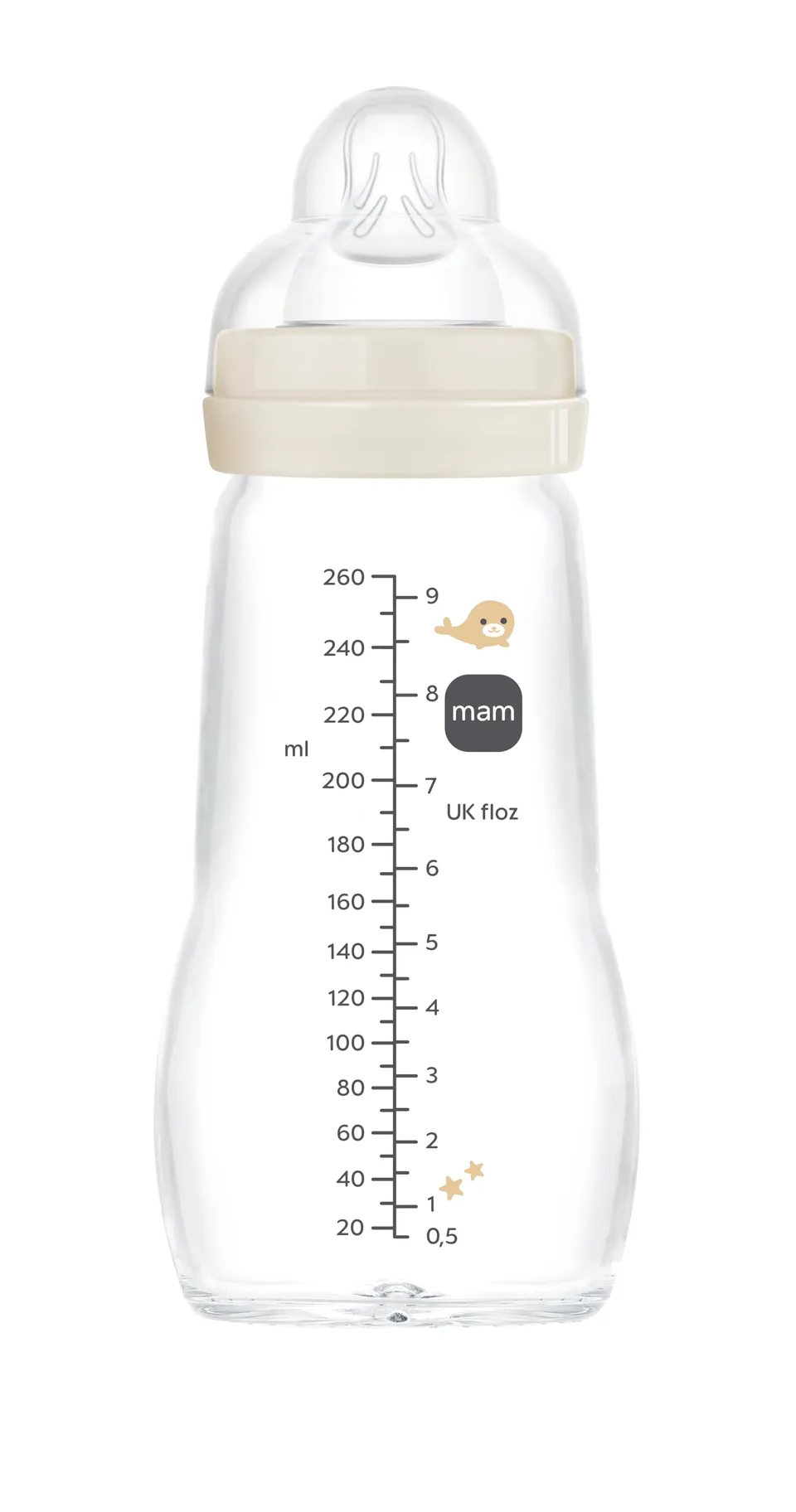 mam-feel-good-biber-n-de-cristal-260-ml-con-tetina-2-flujo-medio-2-4-meses-libre image 1