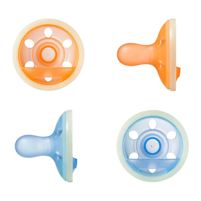 tommee-tippee-chupetes-breast-like-night-glow-0-6m-pack-de-4-chupetes-de-silicon image 1