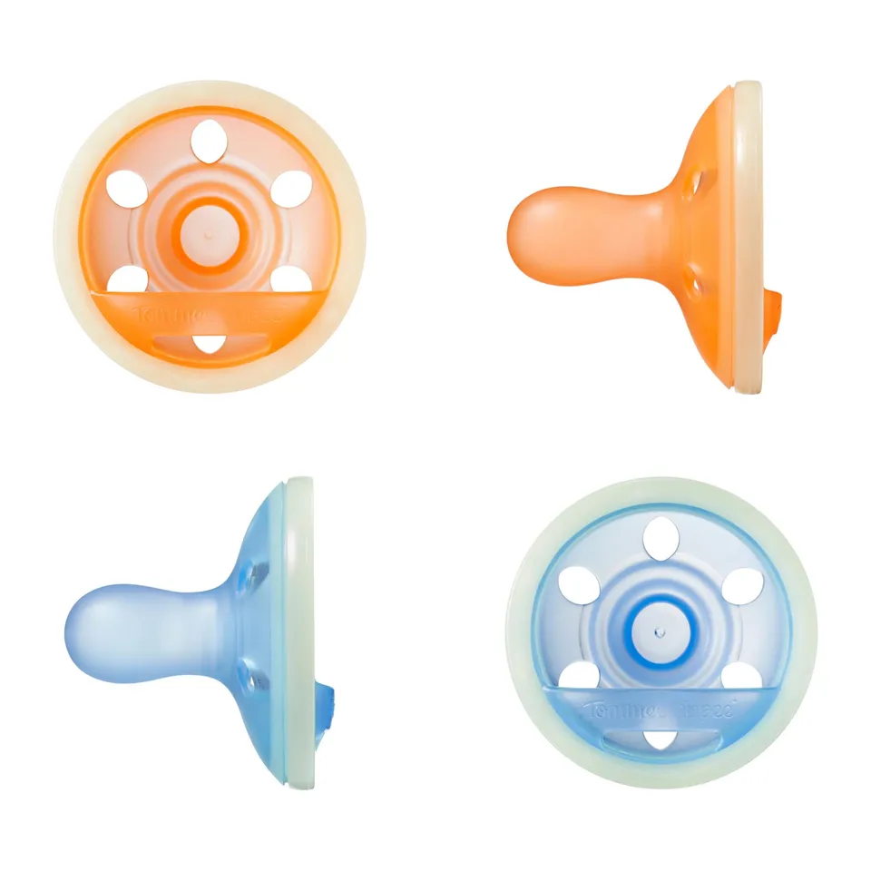 tommee-tippee-chupetes-breast-like-night-glow-0-6m-pack-de-4-chupetes-de-silicon image 1
