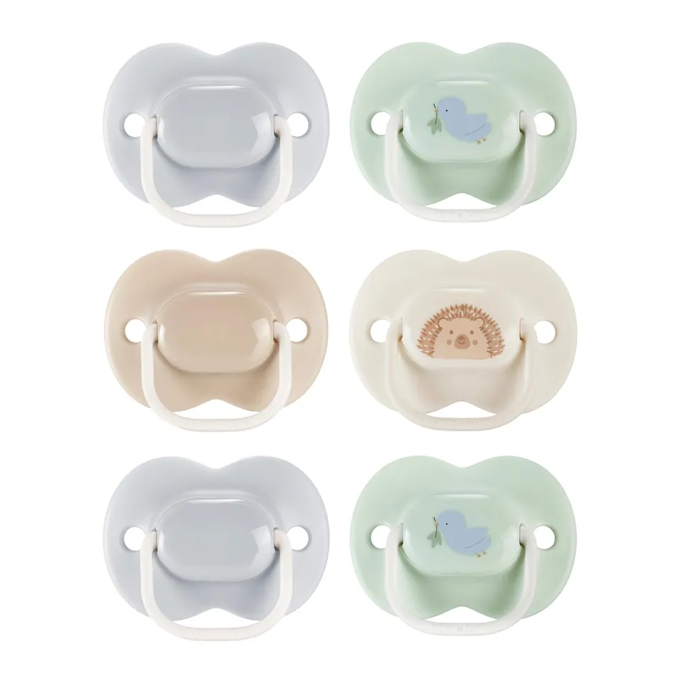 tommee-tippee-chupete-anytime-0-6-meses-pack-de-6-chupetes-sim-tricos-de-silicon image 1