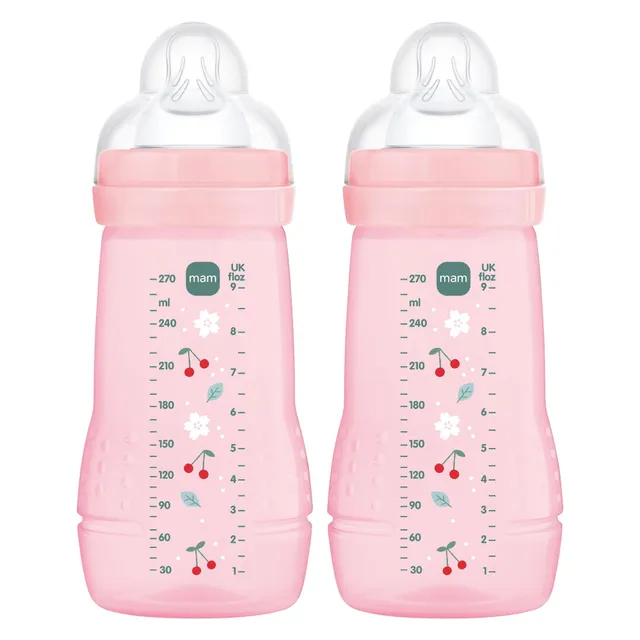 mam-easy-active-biber-n-270-ml-2-4-meses-rosa-brillante-pack-de-2-tetina-skinsof image 1
