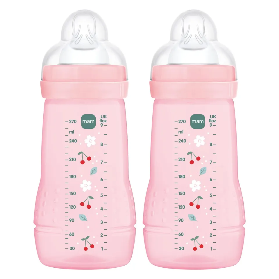 mam-easy-active-biber-n-270-ml-2-4-meses-rosa-brillante-pack-de-2-tetina-skinsof image 1