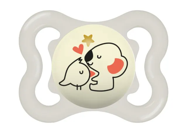 mam-chupete-supreme-2-6-meses-neutro-brillante-chupete-con-escudo-ventilado-que- image 1