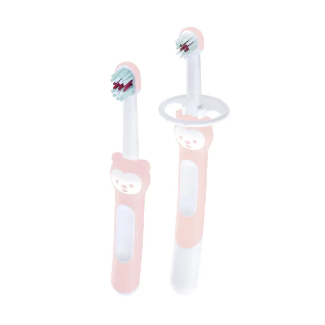 mam-learn-to-brush-set-cepillo-de-dientes-para-beb-2-pasos-con-mango-extralargo- image 1