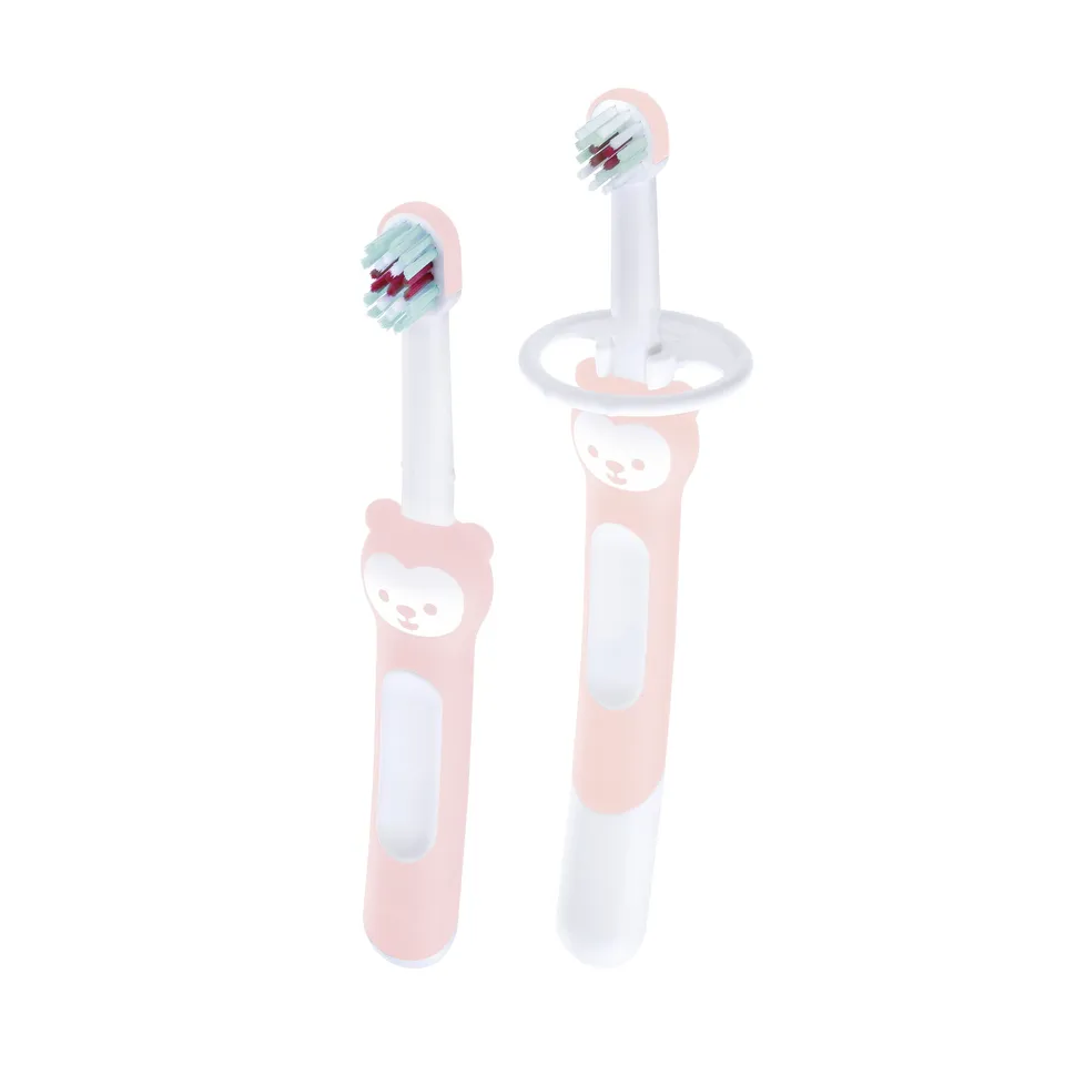 mam-learn-to-brush-set-cepillo-de-dientes-para-beb-2-pasos-con-mango-extralargo- image 1