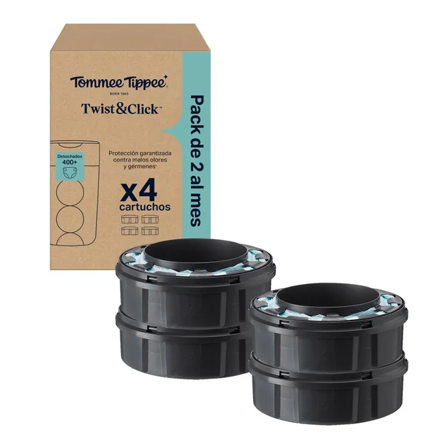 tommee-tippee-twist-click-recambios-para-contenedor-de-pa-ales-pack-de-4-cartuch image 1