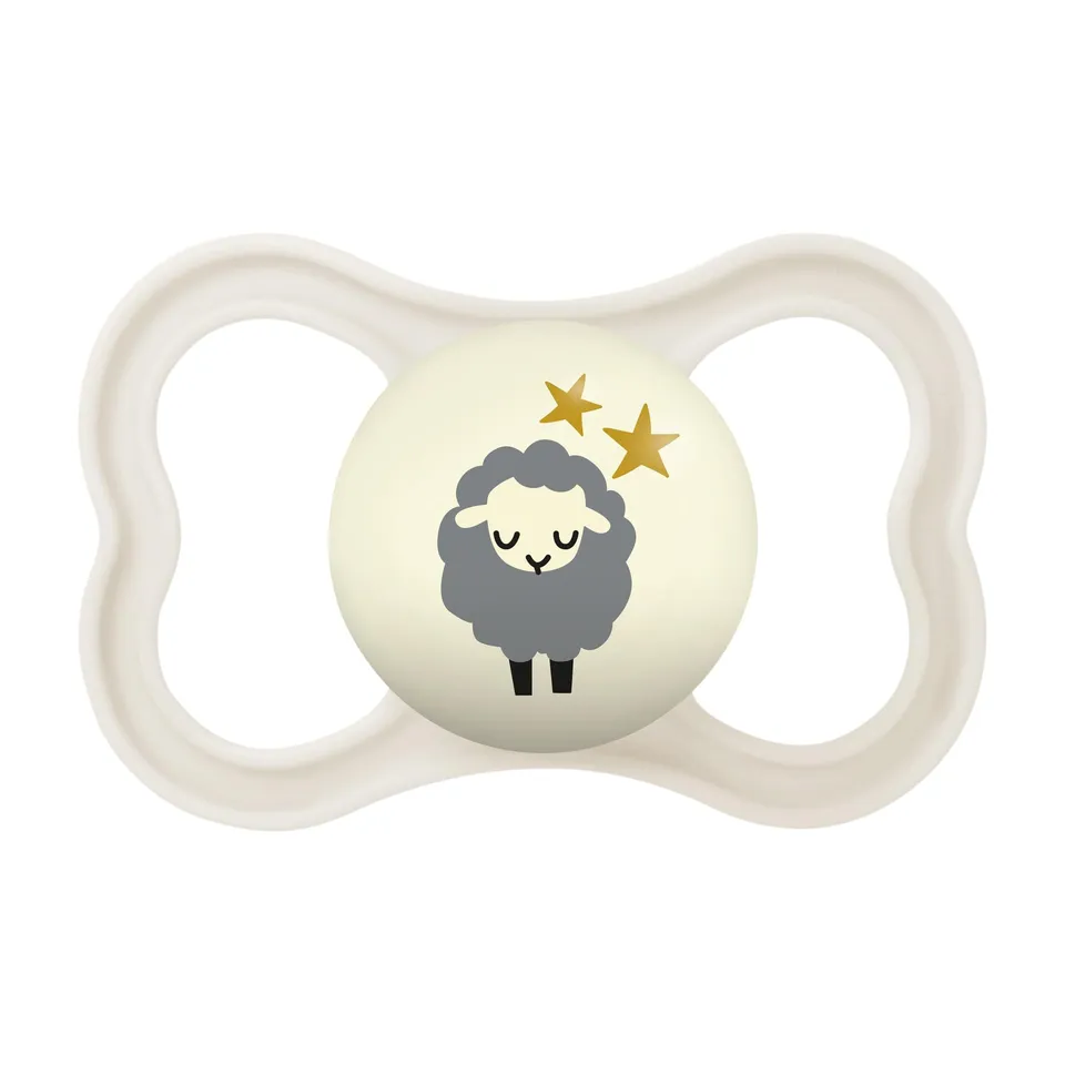 mam-chupete-supreme-6-meses-neutro-mate-chupete-con-escudo-ventilado-que-brilla- image 1