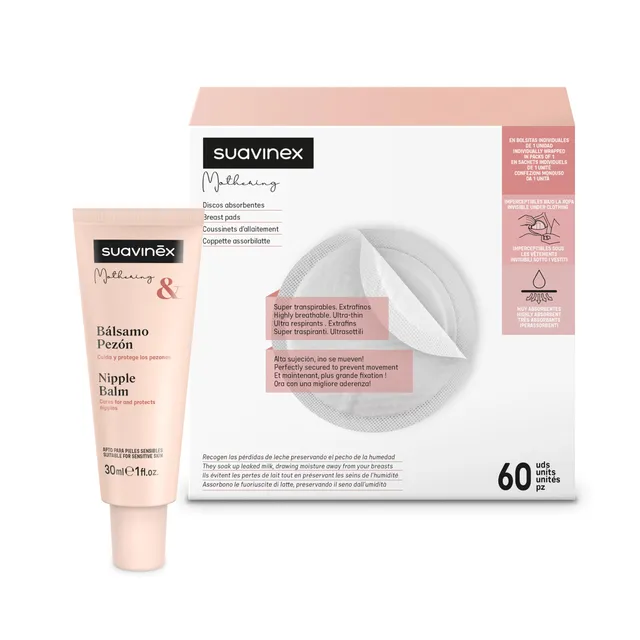 suavinex-pack-lactancia-60-discos-de-lactancia-absorbentes-y-transpirables-crema image 1