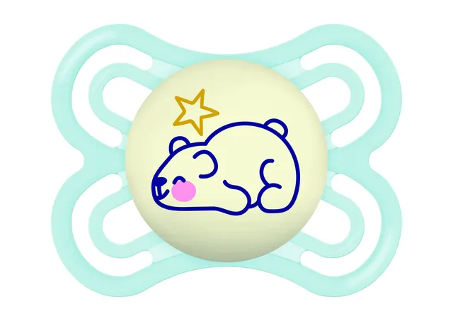 mam-chupete-perfect-2-6-meses-azul-brillante-1-ud-brilla-en-la-oscuridad-tetina- image 1