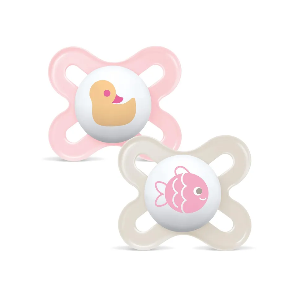 mam-chupete-original-para-reci-n-nacidos-0-2-meses-rosa-brillante-pack-de-2-con- image 1