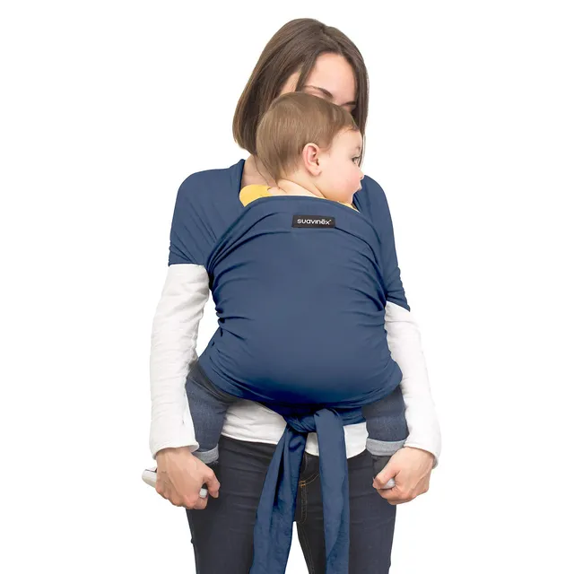 suavinex-baby-wrap-fular-portabeb-s-el-stico-ergon-mico-azul-apto-reci-n-nacidos image 1