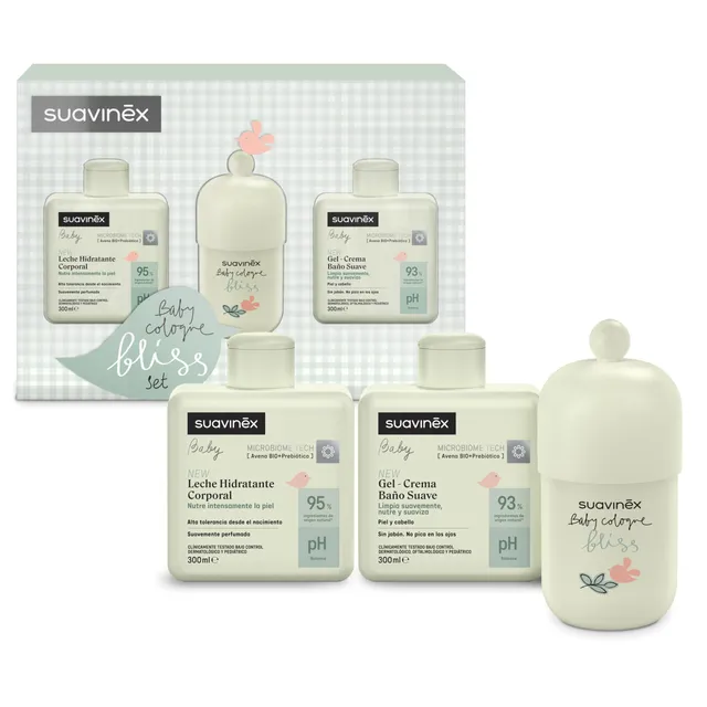 suavinex-bliss-pack-canastilla-baby-cologne-100-ml-gel-crema-ba-o-suave-300-ml-l image 1