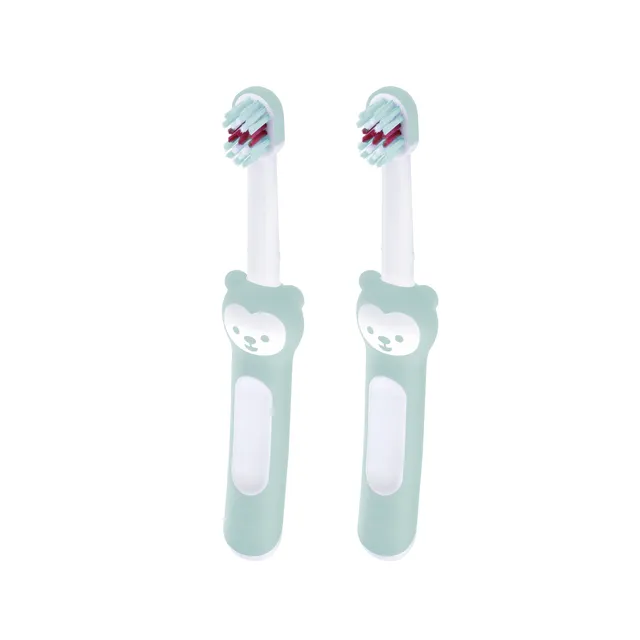 mam-baby-s-brush-juego-de-2-cepillos-de-dientes-para-beb-6-meses-mango-corto-erg image 1