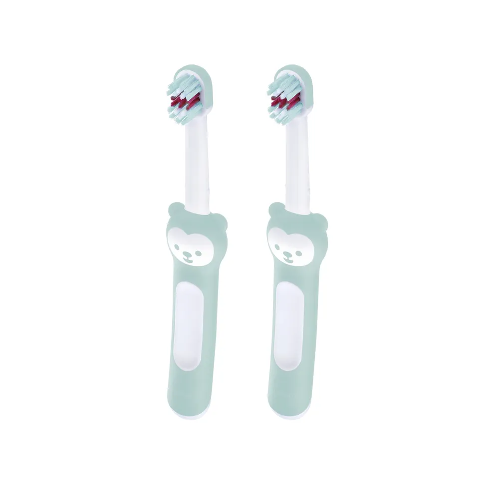 mam-baby-s-brush-juego-de-2-cepillos-de-dientes-para-beb-6-meses-mango-corto-erg image 1