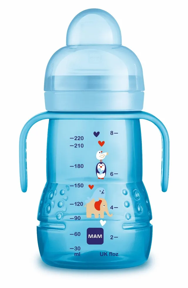 mam-biber-n-y-vaso-2-en-1-para-beb-s-4-meses-220-ml-azul-con-tetina-antiderrames image 1