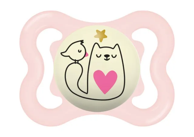 mam-chupete-supreme-2-6-meses-rosa-brillante-chupete-con-escudo-ventilado-que-br image 1