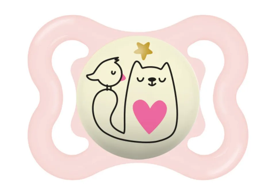 mam-chupete-supreme-2-6-meses-rosa-brillante-chupete-con-escudo-ventilado-que-br image 1