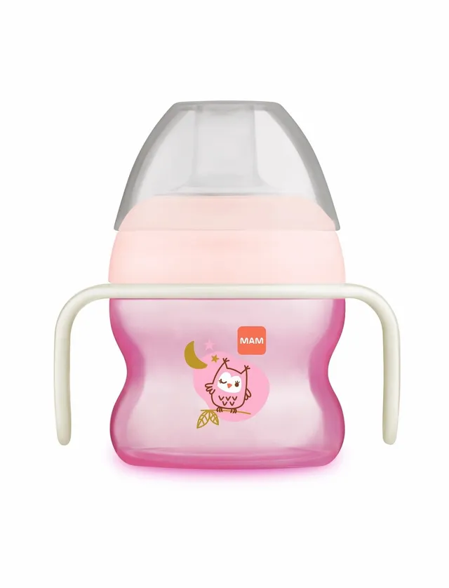 mam-vaso-de-aprendizaje-4-meses-rosa-150-ml-1-ud-con-boquilla-antiderrames-de-si image 1