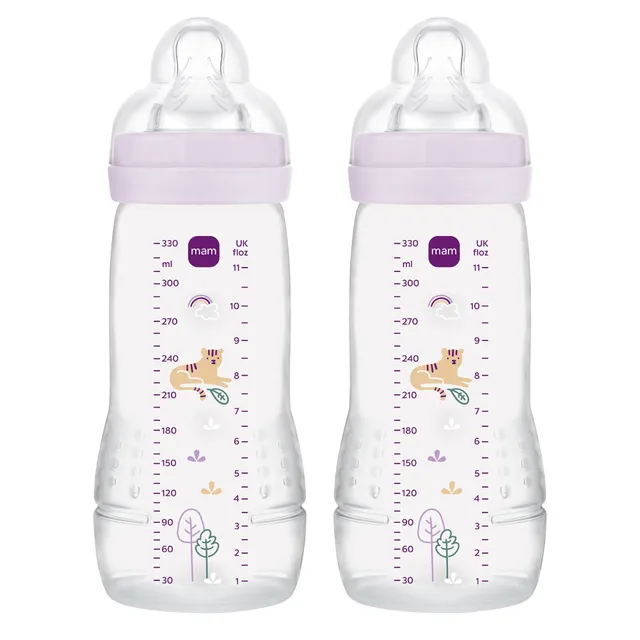mam-easy-active-pack-de-2-biberones-330-ml-con-tetina-silicona-skinsoft-flujo-r- image 1