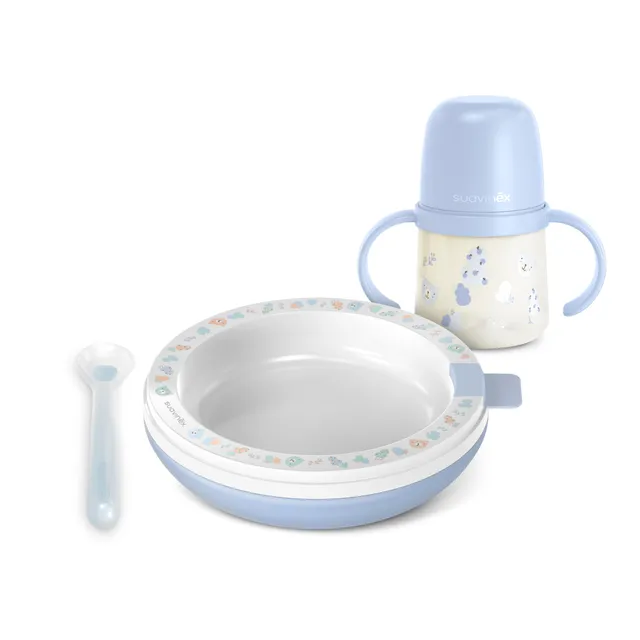 suavinex-vajilla-beb-wild-free-azul-con-plato-t-rmico-vaso-de-aprendizaje-con-as image 1