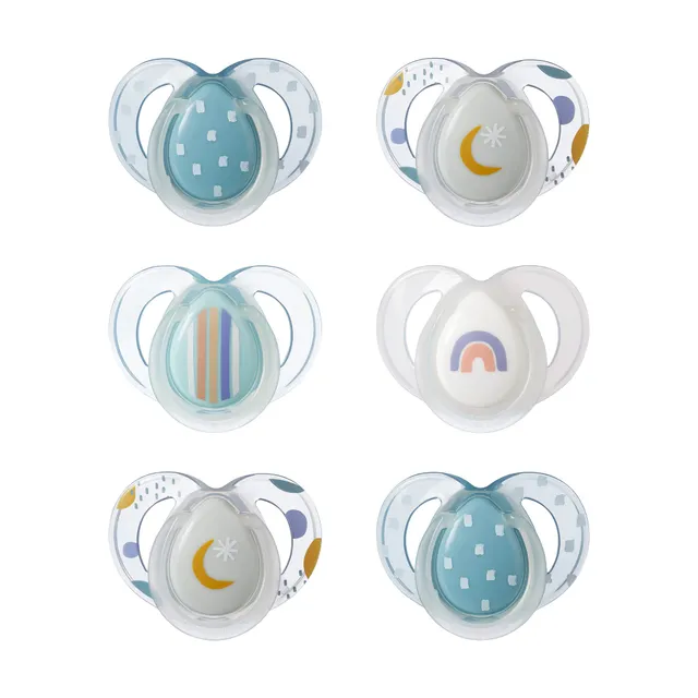 tommee-tippee-nighttime-chupete-que-brilla-en-la-oscuridad-6-18-meses-pack-de-6- image 1