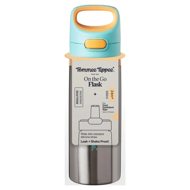 tommee-tippee-on-the-go-botella-t-rmica-para-ni-os-con-popote-de-silicona-acero- image 1
