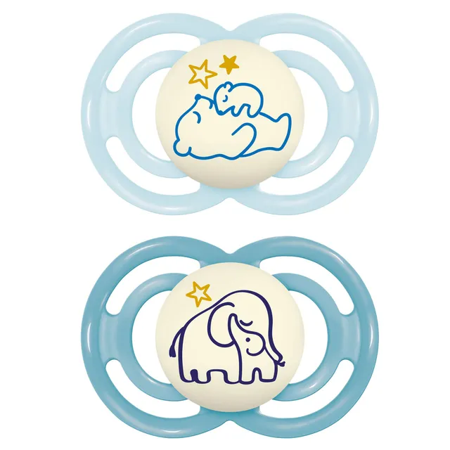 mam-chupete-perfect-noche-16-meses-azul-brillante-2-uds-con-tetina-skinsoft-extr image 1