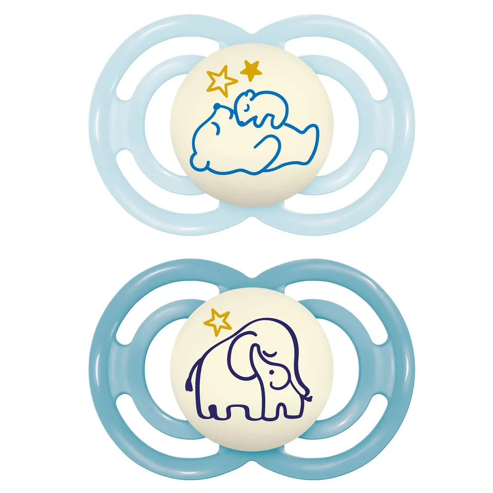 mam-chupete-perfect-noche-16-meses-azul-brillante-2-uds-con-tetina-skinsoft-extr image 1