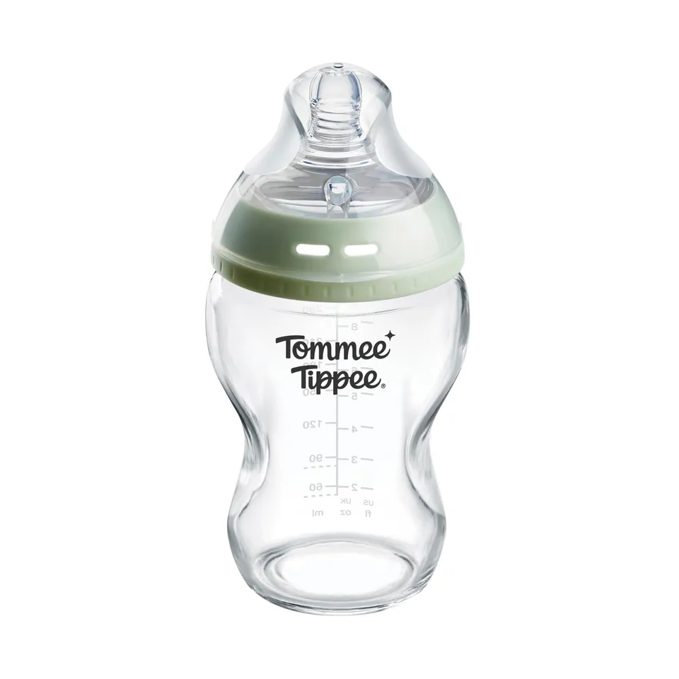 tommee-tippee-biber-n-de-vidrio-borosilicato-natural-start-antic-licos-250-ml-0m image 1