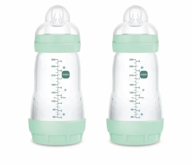 mam-easy-start-anti-colic-pack-de-2-biberones-260-ml-2-4-meses-tetina-skinsoft-f-2 image 1