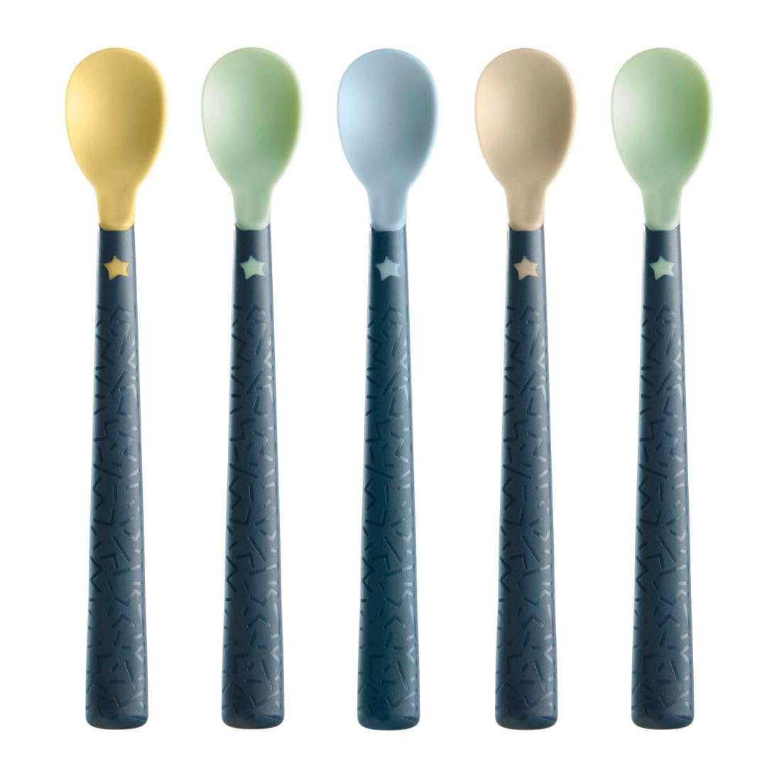 tommee-tippee-cucharas-de-destete-softee-5-uds-mangos-largos-antideslizantes-y-c image 1