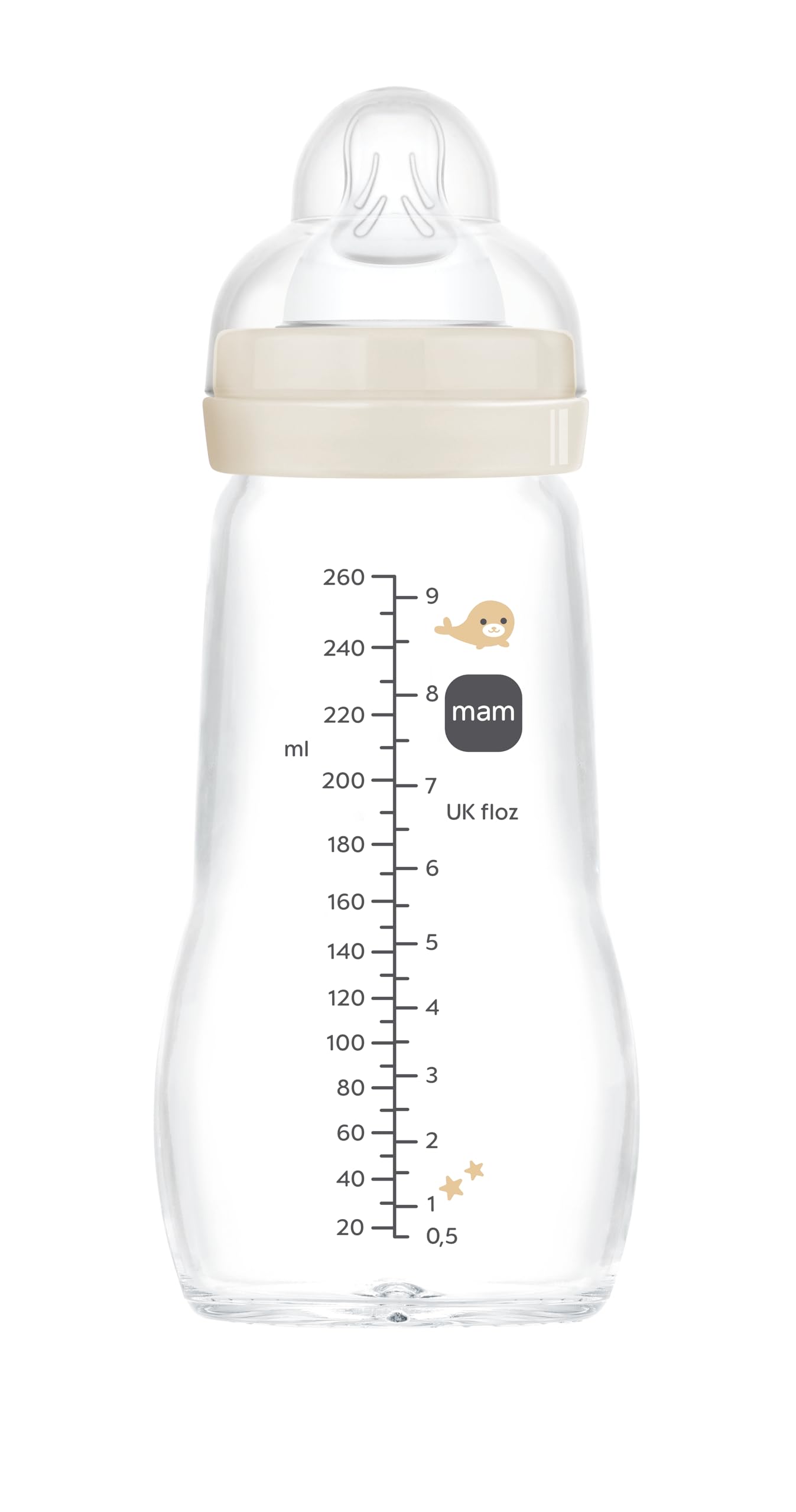 mam-feel-good-biber-n-de-cristal-260-ml-con-tetina-2-flujo-medio-2-4-meses-libre image 1