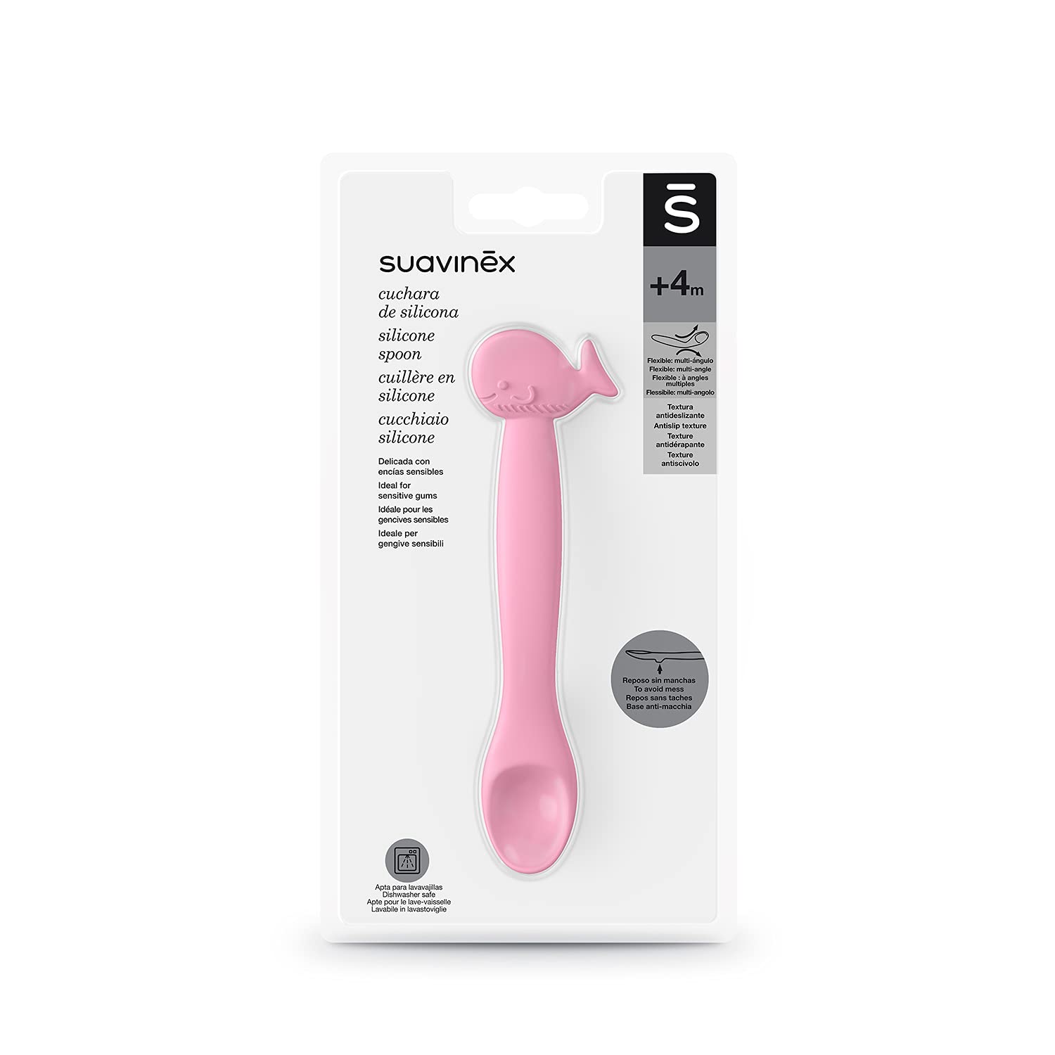 suavinex-cuchara-de-silicona-de-aprendizaje-4-meses-flexible-mango-largo-antides image 2