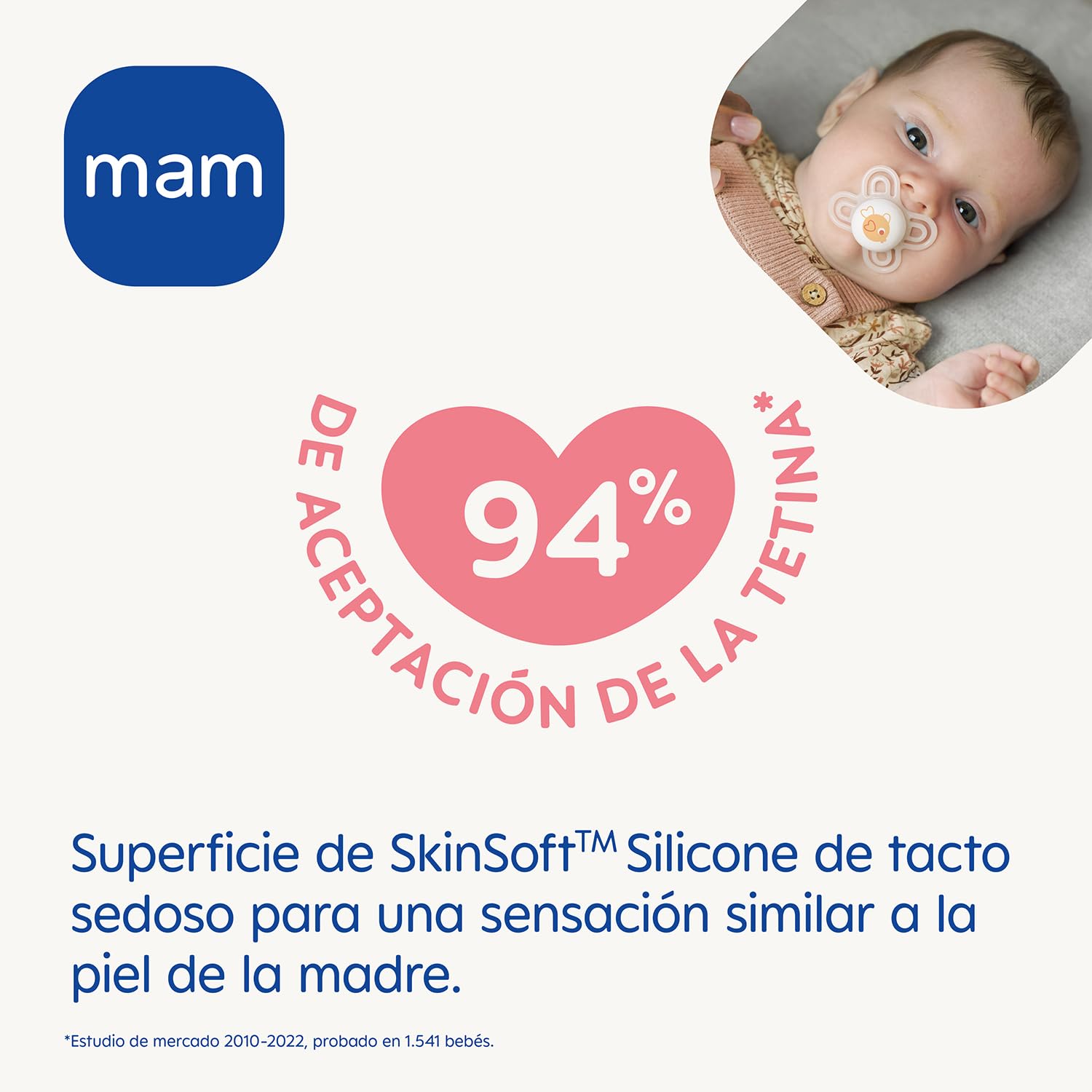 mam-perfect-chupete-6-meses-rosa-mate-tetina-skinsoft-extra-delgada-que-reduce-e image 2