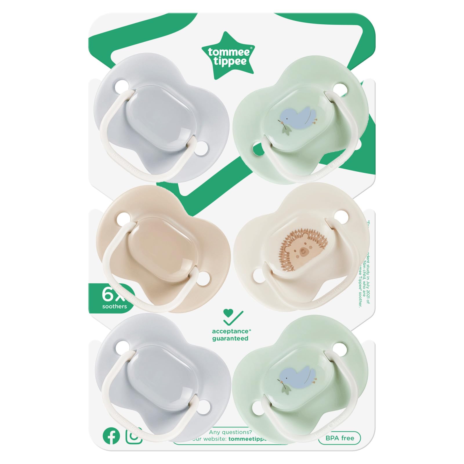 tommee-tippee-chupete-anytime-0-6-meses-pack-de-6-chupetes-sim-tricos-de-silicon image 8