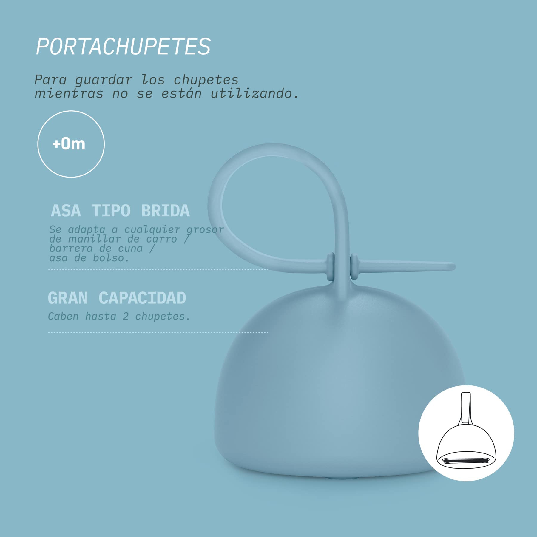 suavinex-portachupetes-de-silicona-flexible-colour-essence-verde-para-2-chupetes image 4