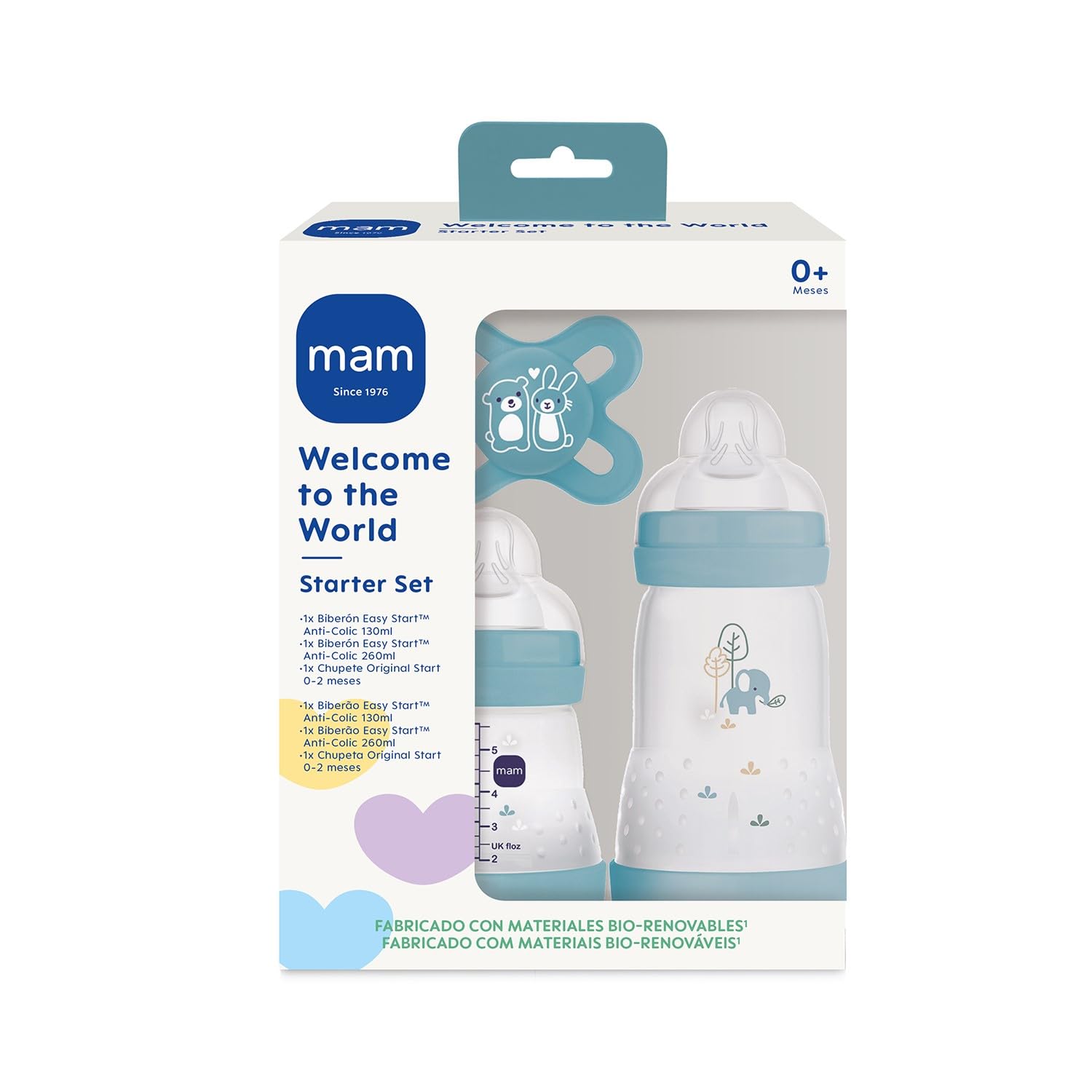 mam-set-de-reci-n-nacido-regalo-2-biberones-antic-licos-easy-start-130-ml-y-260- image 2