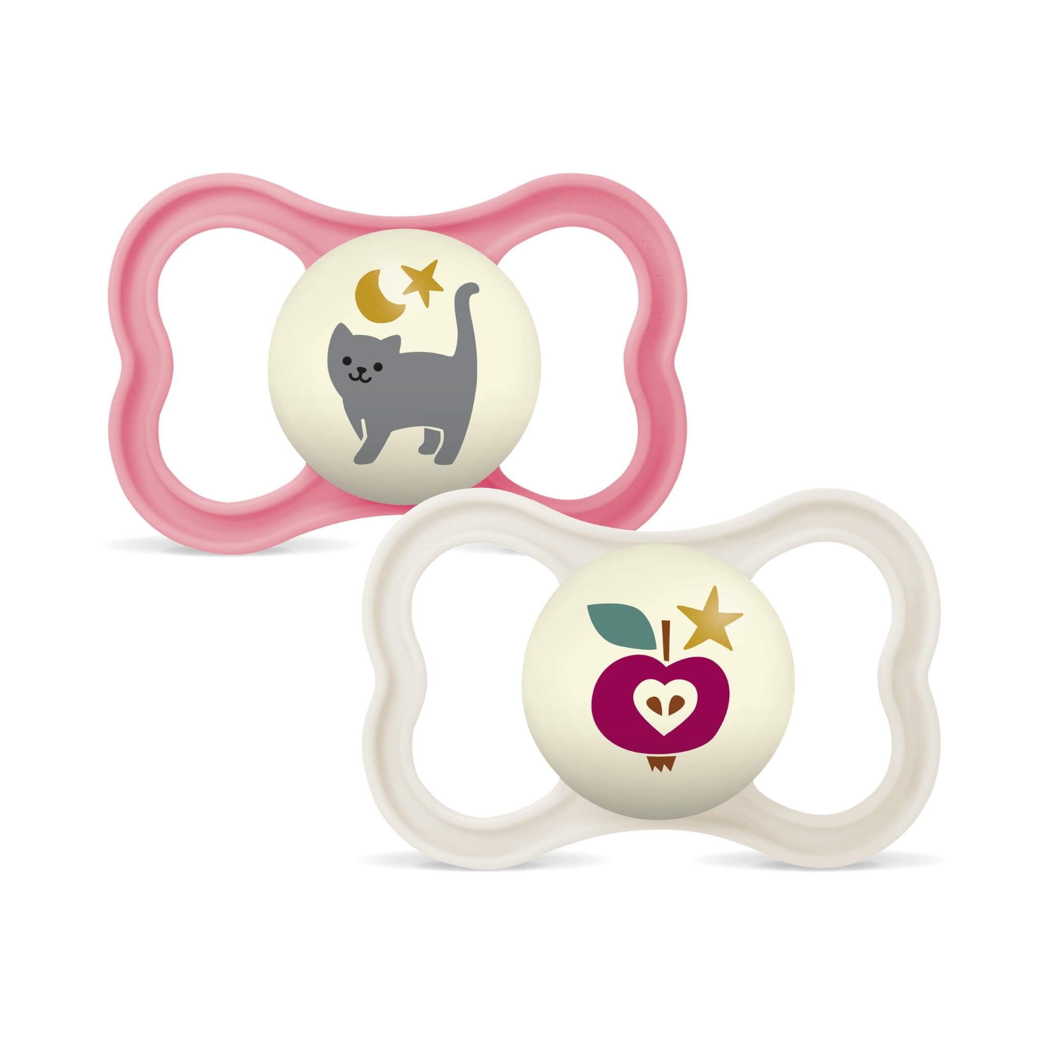 mam-chupete-supreme-6-meses-rosa-mate-2-uds-escudo-ventilado-que-brilla-en-la-os image 1