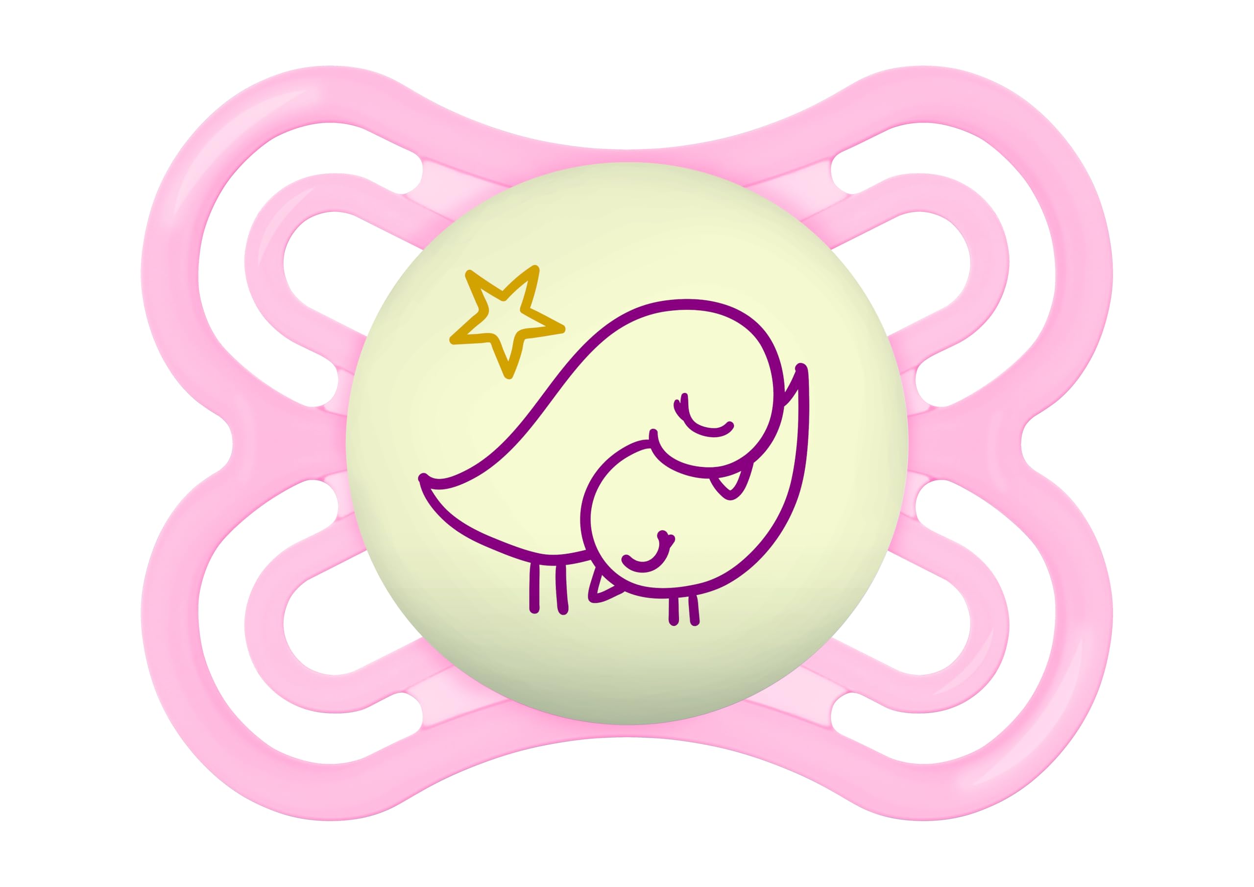 mam-chupete-perfect-2-6-meses-rosa-brillante-1-ud-brilla-en-la-oscuridad-tetina- image 1