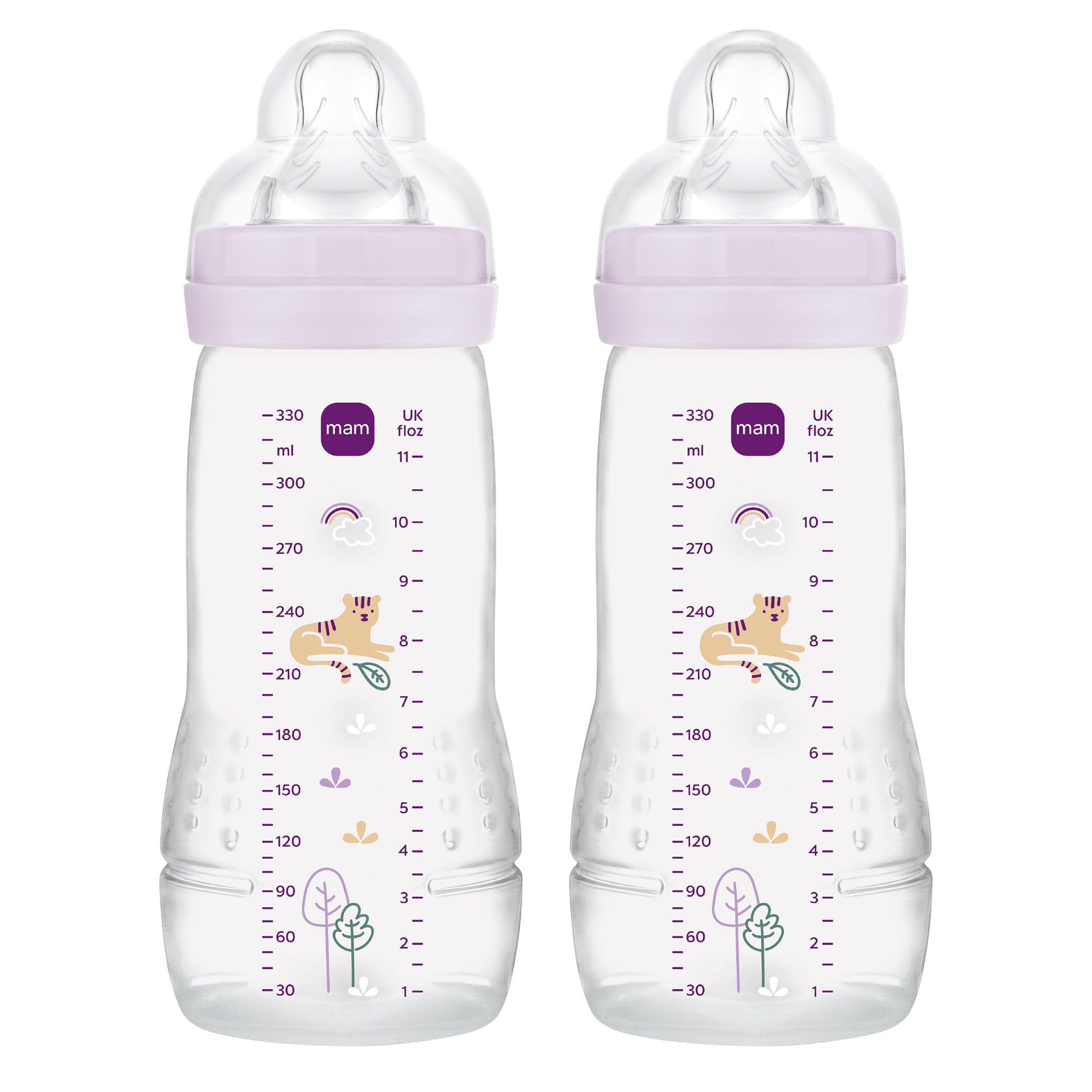 mam-easy-active-pack-de-2-biberones-330-ml-con-tetina-silicona-skinsoft-flujo-r- image 1