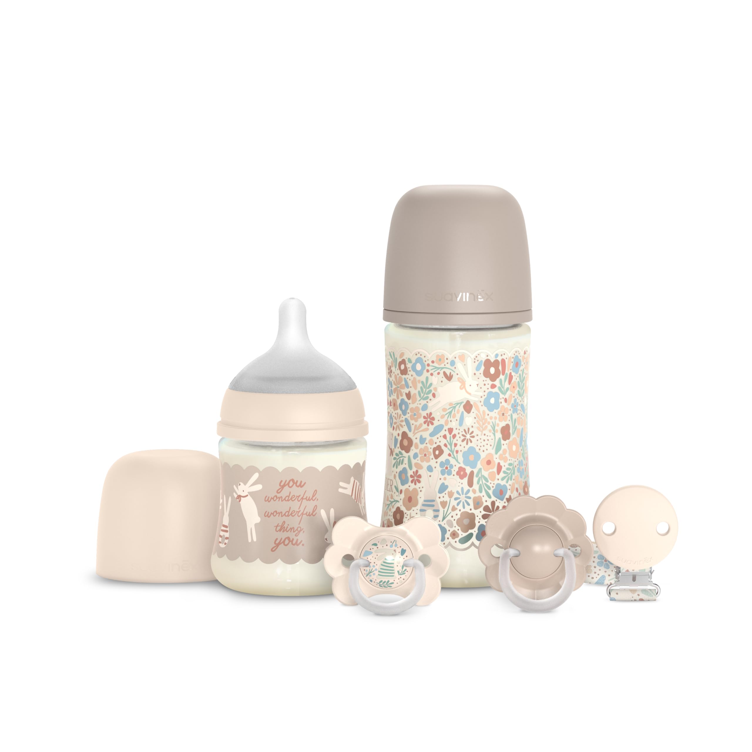 suavinex-canastilla-reci-n-nacido-wonderland-beige-set-regalo-con-biberones-anti image 1
