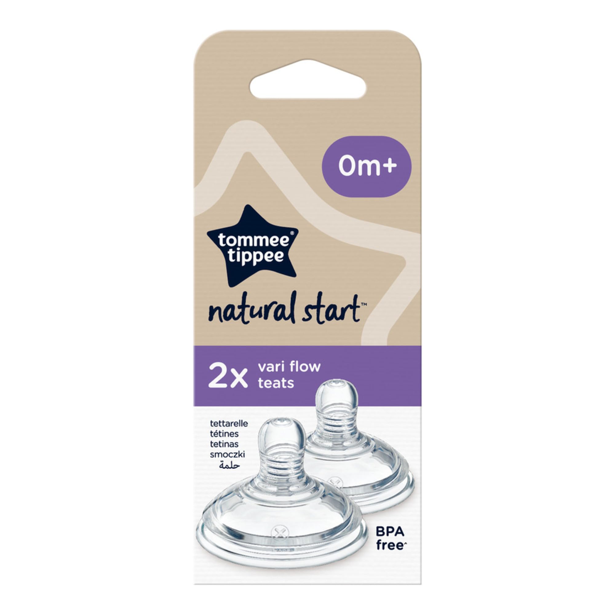 tommee-tippee-tetinas-natural-start-de-flujo-variable-0-meses-silicona-con-forma image 2
