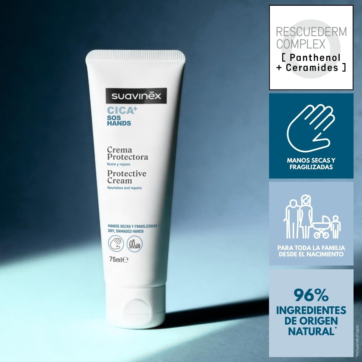 suavinex-cica-crema-de-manos-reparadora-sin-perfume-96-origen-natural-75-ml image 3
