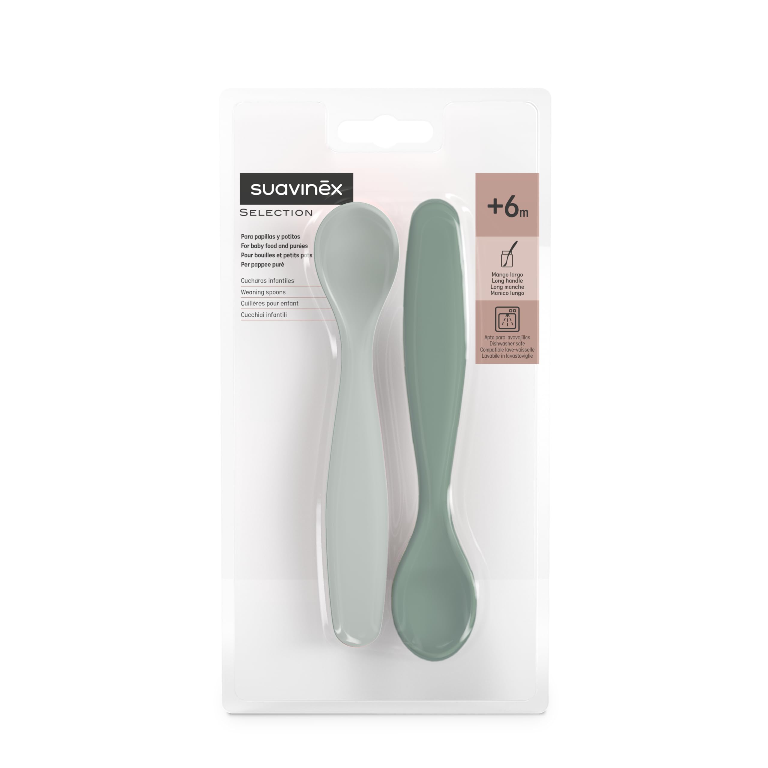 suavinex-pack-2-cucharas-de-aprendizaje-para-beb-s-6-meses-mango-largo-aptas-enc image 2