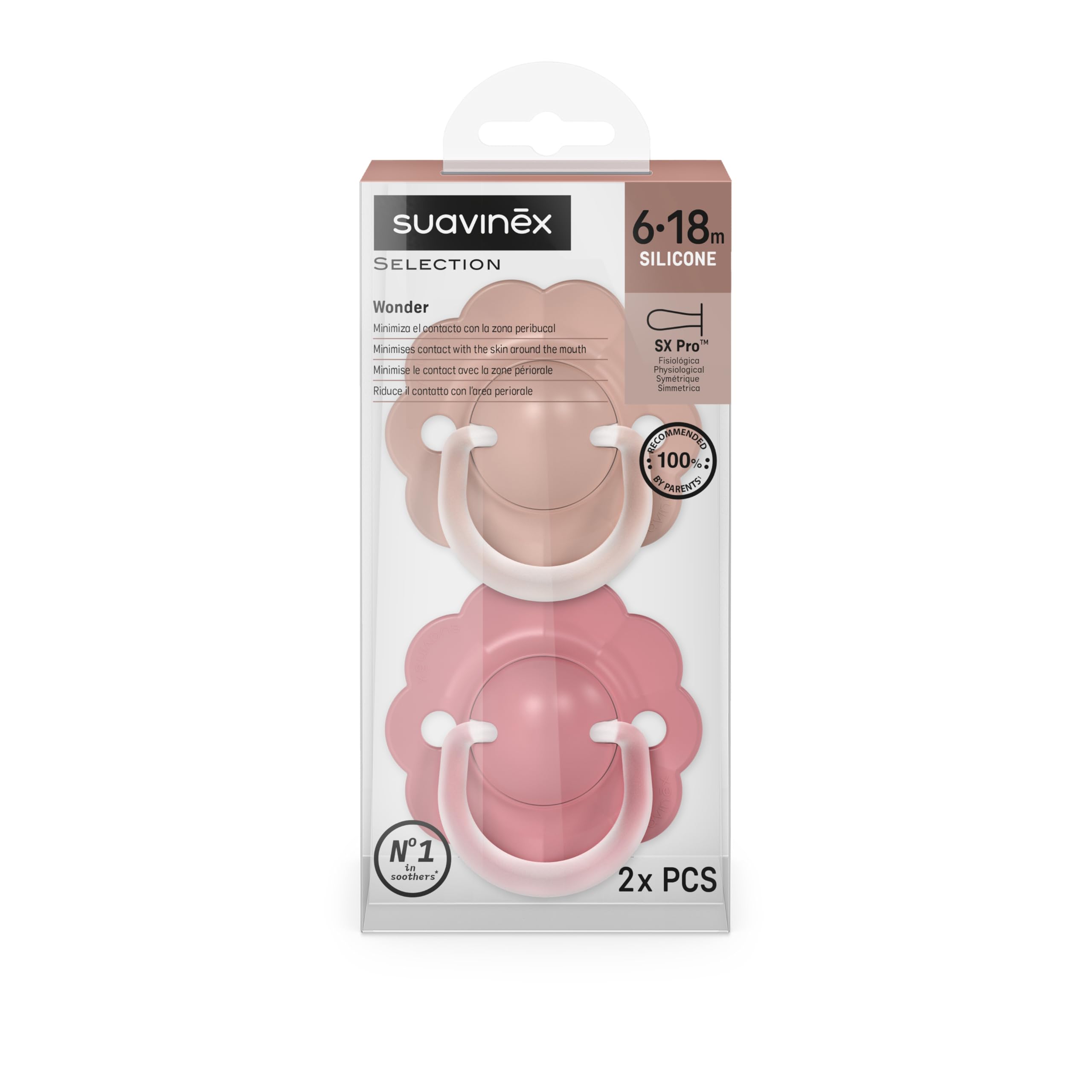 suavinex-wonder-rosa-pack-2-chupetes-6-18-meses-con-tetina-fisiol-gica-sx-pro-de image 5