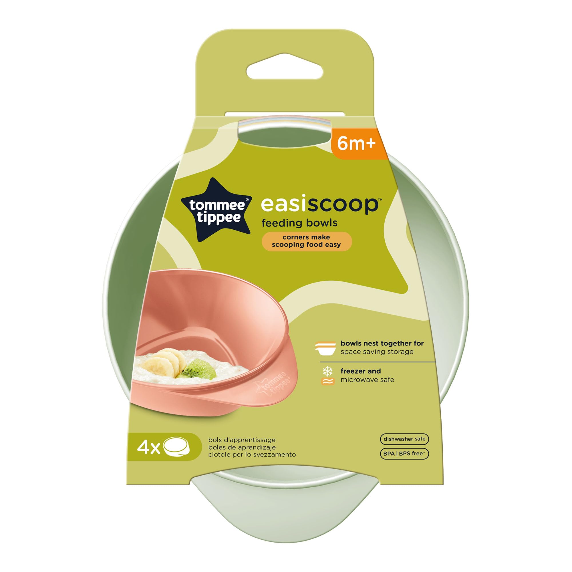 tommee-tippee-boles-easi-scoop-6-meses-pack-de-4-boles-de-destete-apilables-con- image 2