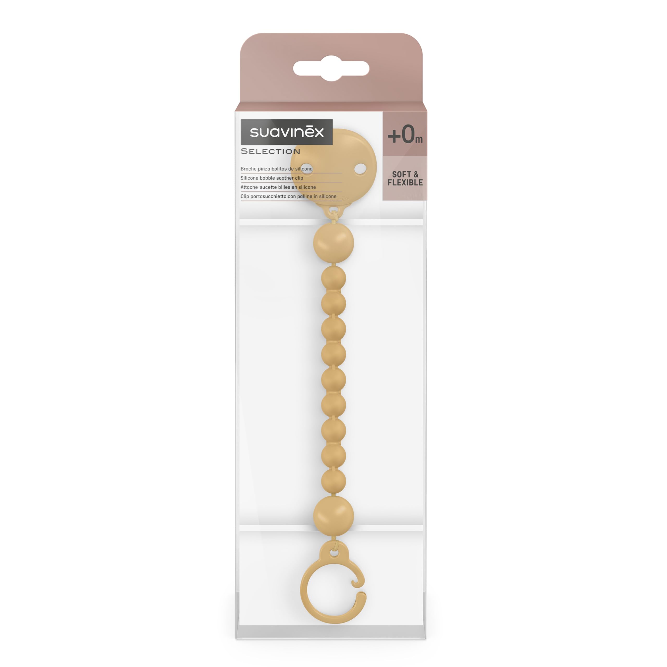 suavinex-colour-essence-broche-pinza-chupetero-con-cadena-de-silicona-de-una-pie image 2